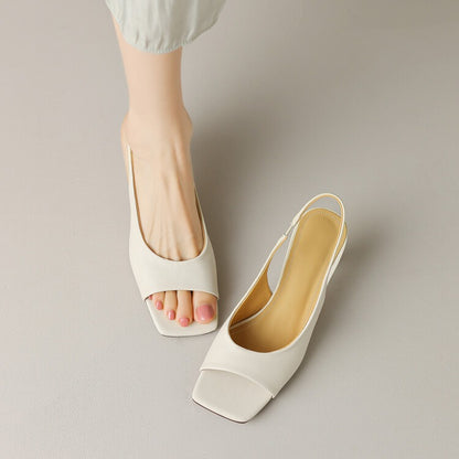 Gold sandals for women, Korean style simple and fashionable silver sandals with back straps