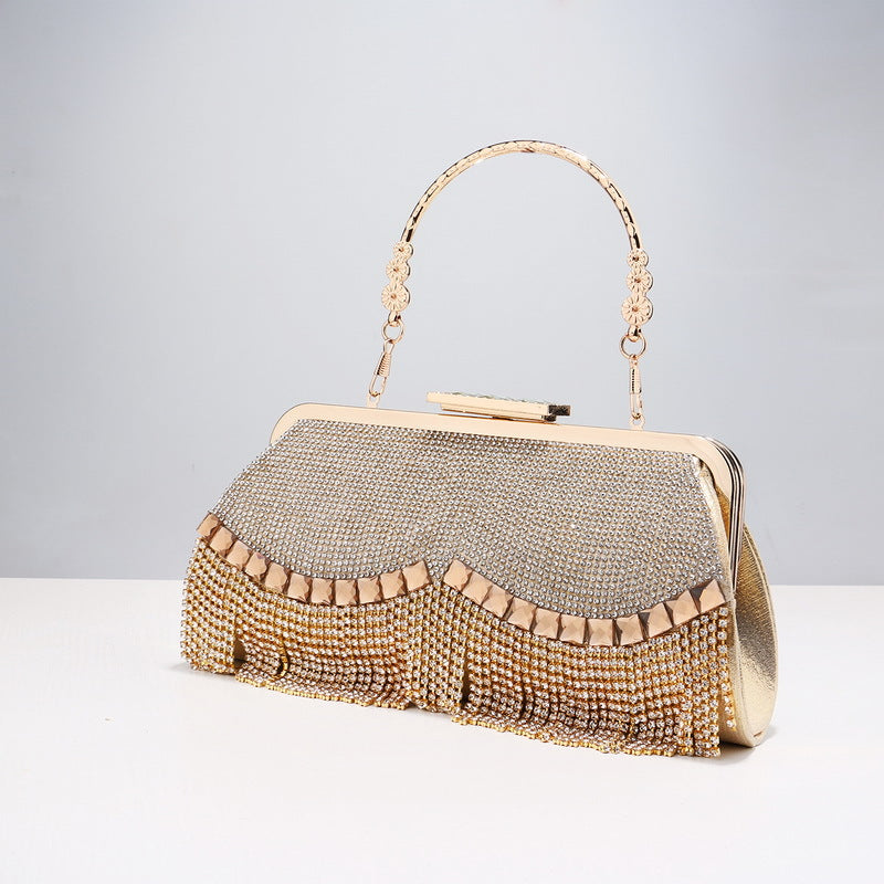 New Fringed Evening Bag Ladies Banquet All Match Clutch High End Dress Evening Party Bag