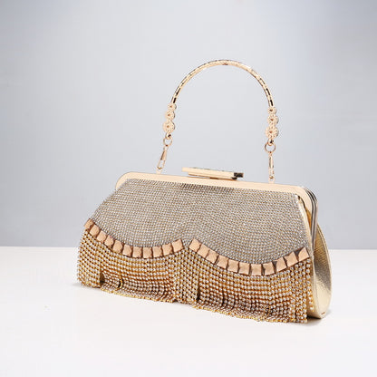 New Fringed Evening Bag Ladies Banquet All Match Clutch High End Dress Evening Party Bag
