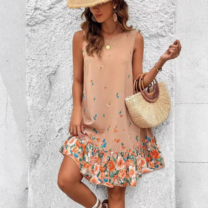 Short sleeved dress for women.