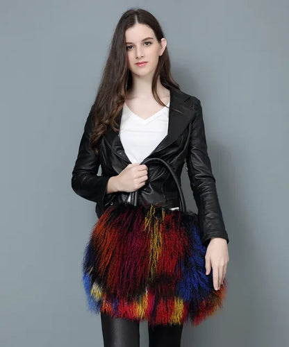 Real Mongolian Fur Bags Australian Beach Wool Fur Shoulder Bag Ladies Tibet Lamb Fur Wrist Bag Large Capacity