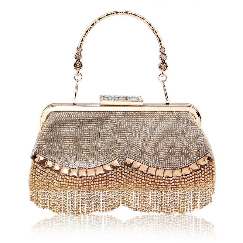New Fringed Evening Bag Ladies Banquet All Match Clutch High End Dress Evening Party Bag