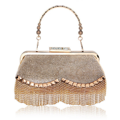 New Fringed Evening Bag Ladies Banquet All Match Clutch High End Dress Evening Party Bag