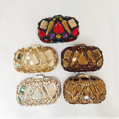 Wedding Purse Stone Bridal Prom Handbags Women Diamond Evening Clutches Purses Big Stones