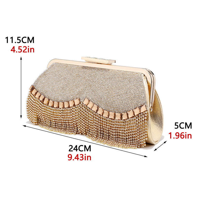 New Fringed Evening Bag Ladies Banquet All Match Clutch High End Dress Evening Party Bag